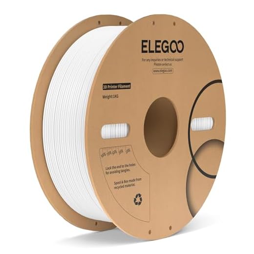 ELEGOO PC Filament 1.75mm White 1KG, Tough and Durable Professional 3D Printer Filament Dimensional Accuracy +/- 0.05mm 1KG Spool Heat Resistant 3D Printing Polycarbonate Material