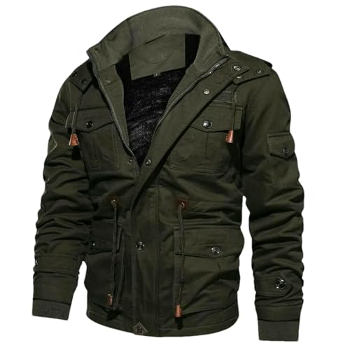 Chaqueta cálida para hombre con forro grueso para protegerse del frío invernal