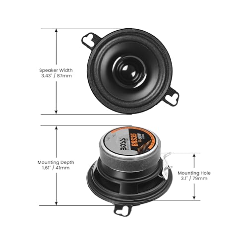 BOSS Audio BRS35 50 Watt 3,5 Zoll Full Range Ersatz Autolautsprecher (einzeln verkauft)