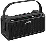 Amplificador Portátil para Guitarra Elétrica AROMA TG-08 com Bluetooth 5.0, Bateria Recarregável USB-C, 8W de Potência, Efeitos DSP (Clean/Overdrive/Delay/Reverb), 20 Ritmos e Metrônomo - Ideal
