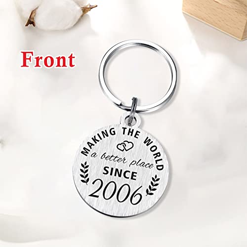 Abnty 17Th Birthday Gifts For Girls Boys, 17 Year Old Birthday Keychain, Born In 2006 Gifts, 2006 Birthday Decorations #TOP1