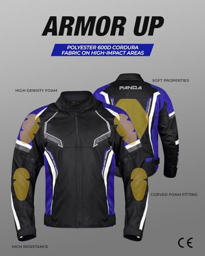 Image of Motorcycle Jacket for Men & Women All Season Hi Viz Armored Safe Riding Enduro Dual Sport Motorbike Adventure Touring Jacket