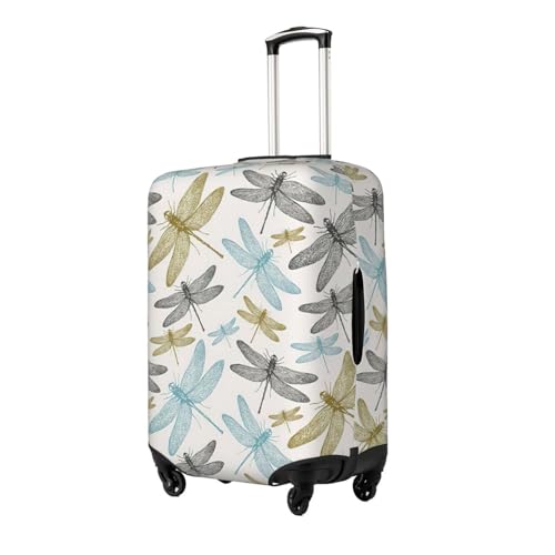 Simple Dragonfly Print Luggage Suitcase Cover Protector Luggage Washable Covers With Concealed Zipper2