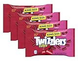 Licorice Candy Nibz – Cherry Flavored, 4 x 4.28oz King Size Bags (17.12oz Total) – Chewy Red Bites, Low Fat, Retro Sweet Snack, Kosher, Halloween