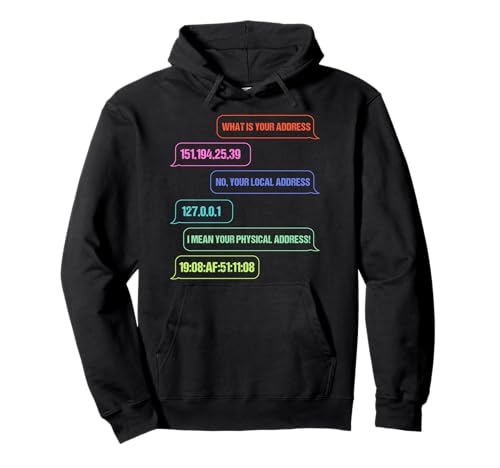 Wie lautet Deine Adresse? Lustiges Netzwerk, Computer-Nerd, IT Pullover Hoodie