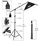 Andoer Softbox-Beleuchtungs-Set mit 3 Softboxen, 50 x 70 cm, 3 LEDs, 135 W, 3 Lichthalterungen, 2 m, Federarm für Portrait, Produkt, Video, Live-Übertragung