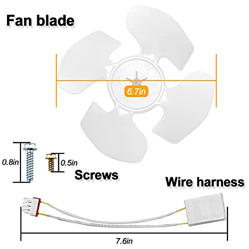 W10124096 Condenser Fan Motor Kit Replaces Eap1957416 Ap4318657 Ps1957416 W10124096Vp Refrigerator Condenser Fan Motor #TOP3