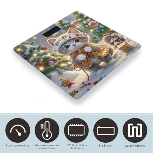 Báscula Digital de Baño con Pantalla LED y Vidrio Templado miniatura 3