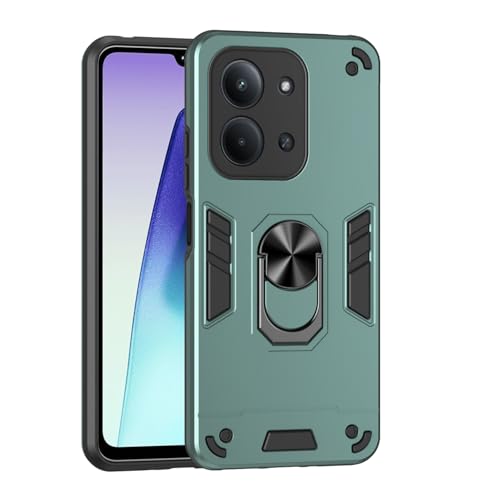 Coque Redmi 15C 171mm Pzwoxukhov antichoc avec support intégré vert