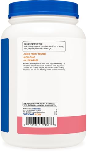 Image of Nutricost Whey Protein Isolate (Strawberry Milkshake) 2LBS