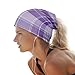 FOSKERV Women's Fashion Warm Neck Gaiter, Soft Comfortable Neck Warmer, Reusable Face Cover Scarf with Elastic Cord for Daily Use, Purple Tartan Plaid Scottish Pattern