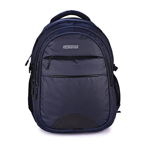 Image of Blue Color Design Five Zipper Laptop Backpack(SK02)