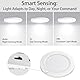 LED Deckenleuchte mit Bewegungsmelder, 15W 1500lm, 3 Farbtemperaturen (3000K/4000K/6000K), Ø19cm Ultraflach, IP44 Wasserdicht, Runde Deckenlampe für Flur, Bad, Keller & Feuchträume