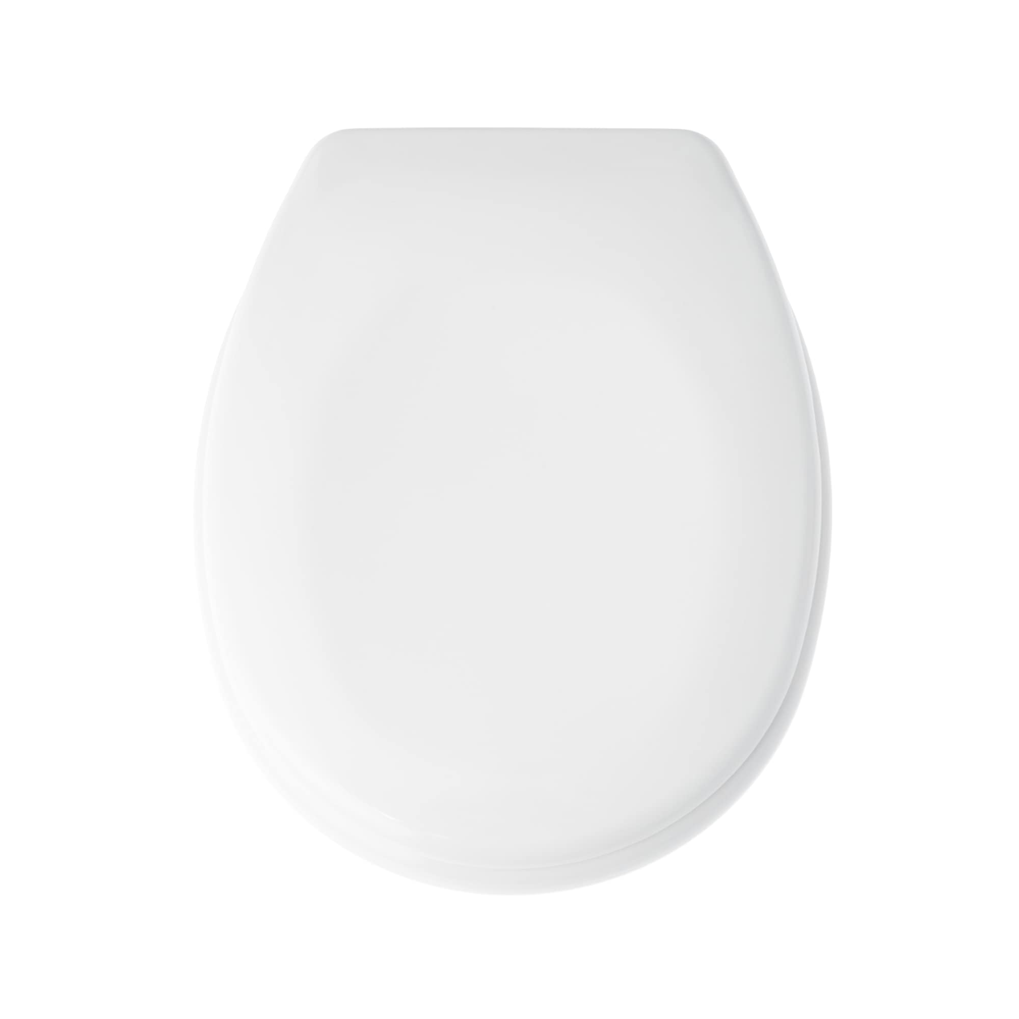 Blue Canyon Aston Duroplastic Toilet Seat with Non-Slip Seat Bumpers & Heavy-Duty Stainless-Steel Hinges - Toilet Seat - One Button Quick Release Toilet Seats - Universal Fixings (White)