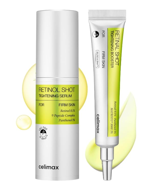 celimax Duo Retinal Booster 15 ml + Sérum de Retinol 30 ml | Retinal al 0.1%, Matrixyl al 3% con Retinol de Vitamina A Pura | Minimizador de Poros, Arrugas y Líneas de Expresión, Piel Más Firme