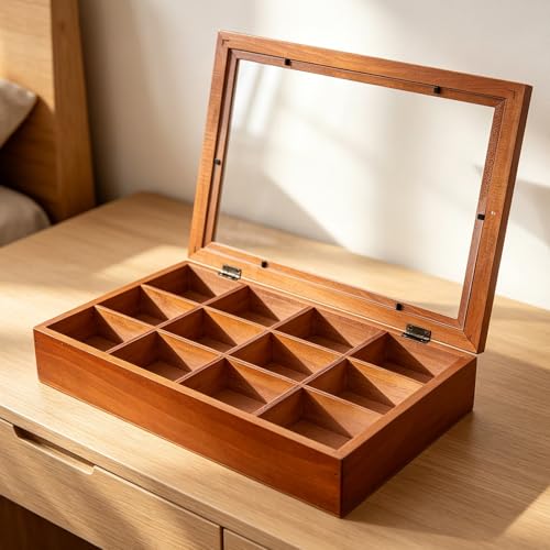 Vitrine de bureau en bois pour mini-collections à domicile - 6