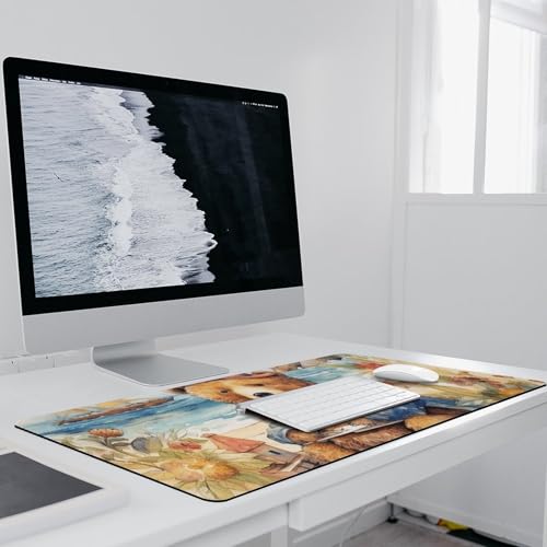 Tapis de bureau antidérapant ours imperméable et fluide - 6