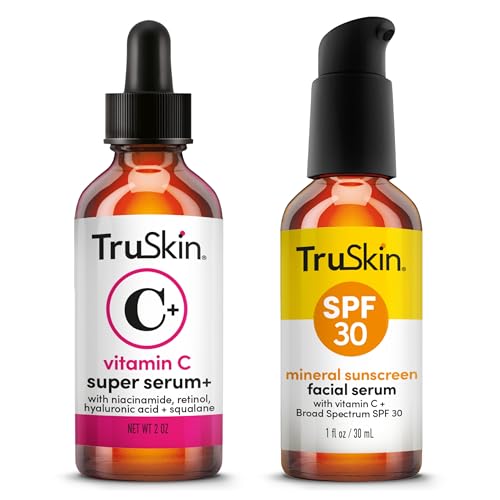 TruSkin TruSkin Rejuvenate & Protect Bundle - Vitamin C Super Serum Plus 2oz and Tinted Mineral Sunscreen Serum SPF 30 sold by TruSkin - Amazon Seller - US