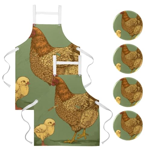 Tablier de cuisine anti-tache pour travail en restaurant et bar de quartier