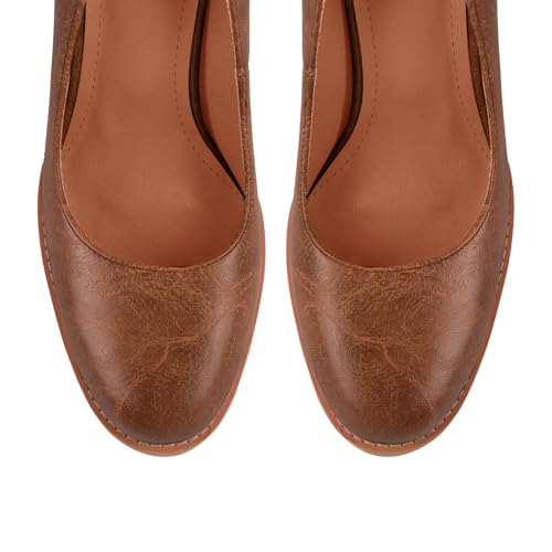 Women's Mary Jane Chunky Heel Low Heel Round Toe Pumps3