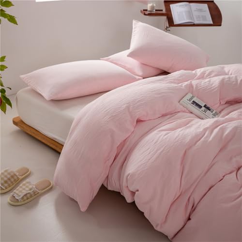 Odot Couleur Unie 3 Pieces Parure de Lit, Ensemble de Literie avec Housses de Couettes et 2 Taies D'oreillers 48x74cm, Set de Housse de Couette pour 1~2...