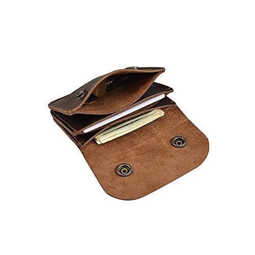 Hide & Drink, Wide Wallet with Slots for Cards, Coins, and Folded Bills, Cash Organizer, Coin Case, Travel Accessories, Full Grain Leather, Handmade, Bourbon Brown4