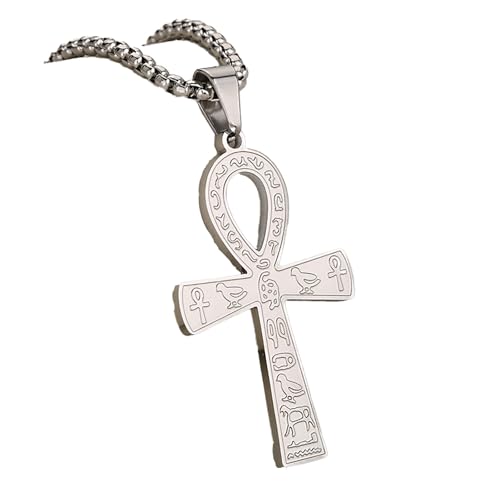 For Egyptian Stainless Steel The Key For Nile Pendant Necklaces Jewelry Gold Color Items Women Man Party Gifts Cross Jewelry (Mo