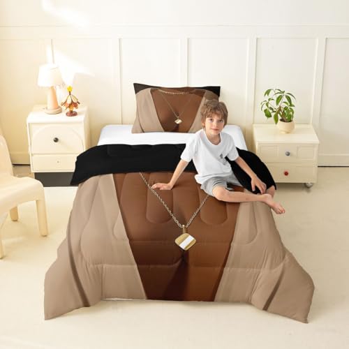 Image of Erosebridal Black Woman Toddler Comforter Set African American Bedding Set for Teens Adult Afro Black Female Quilt Comforter Pretty Woman Magical Bed Set Room Decor (1 Comforter, 1 Pillowcase)