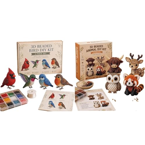 Kit perles oiseaux 3D broderie DIY loisir créatif