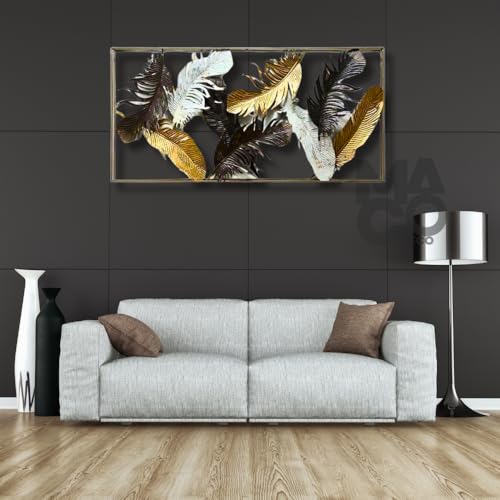 Image of MACODECO Metal Wall Art for Home Decor - Elegant Wall Decor Items - Modern Metal Wall Decor for Living Room, Bedroom, or Office - Stylish Decorative aesthetic home decor Your Home.