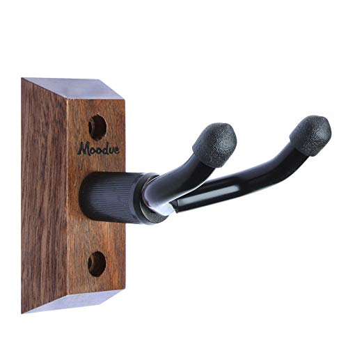 Moodve - percha de ropa de pared para ukelele, soporte para ukelele de nogal negro para pared, se adapta...