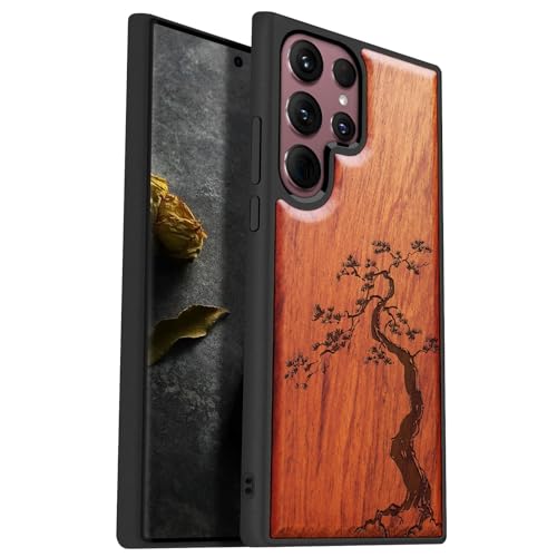 Coque Samsung S22 Ultra antichoc pour éviter les rayures avec dos bois esthétique