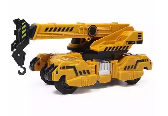 Image of Friction Powered Lifting Crane Kids Boys Girls 360 Degree Rotating Crane Model Toy Construction Truck for 2+ Years Old Pull Back Vehicles