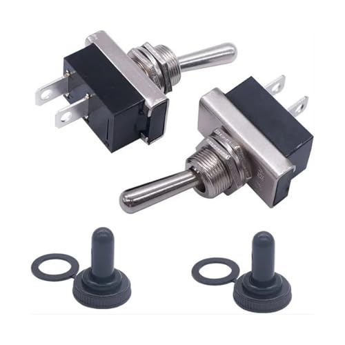 Przełącznik zapłonu Przełącznik dwupozycyjny KN3D-101 włącznik/wyłącznik 25A 12V 2-pinowa elektronika blokująca SPST SPDT DPDT Power Rocker wodoodporna nakładka(2Pcs)