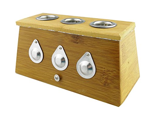 Winterworm Caja de curación de bambú para terapia de medicina de moxibustión de moxia (tres agujeros) Cover