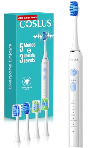 COSLUS C30 Electric Toothbrush for Adults, Effective Yet Gentle Ultra-Clean