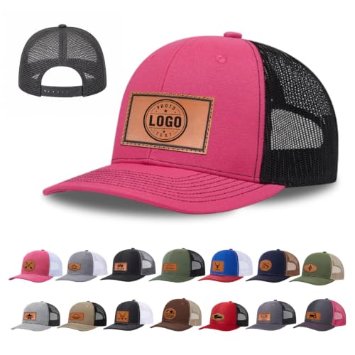 Image of Custom Hats for Men and Women, Personalized Baseball Cap with Leather Patch
