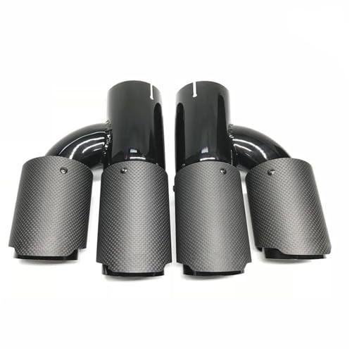 Escape de coche modelo H para sustituir colas desgastadas doble tubo negro