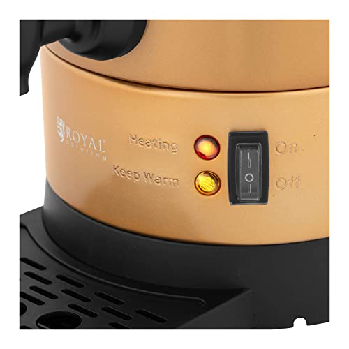 Royal Catering RC-WBDWTC6GO Koffiezetapparaat, 6 liter, goudkleurig, roestvrij staal, koffiezetapparaat, volautomatische… - Afbeelding 4
