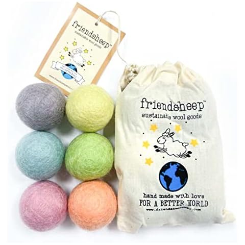 Friendsheep Eco Wool Pet Toy Ball - Cat, Ferret, Small Dog - Fair Trade, Handmade in Nepal, Eco-Friendly - 100% Wool, 6-Pack (Balls x6, Fairy Dust) Cover