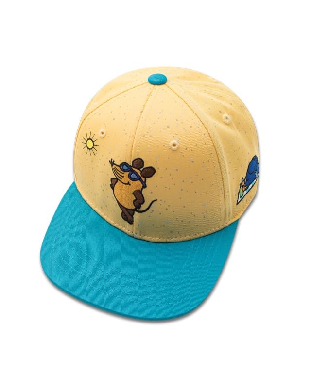 Casquette snapback kids koaa jaune avec visière plate La souris Beachboys 3-8 ans