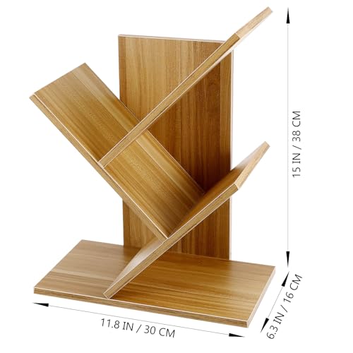 Estantería de libros de madera con dispositivo antivuelco de 3 capas 4