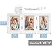 Frametory, 3 Picture Frames 4x6 Trifold Photo Frames Collage - Real Glass - Triple Folding (White, 1 Pack)