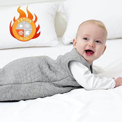 Yoofoss Baby Sleeping Bag 0-6 Months 100% Cotton TOG 2.5 Winter Toddler Sleep Sack Wearable Blanket for Infant Toddler