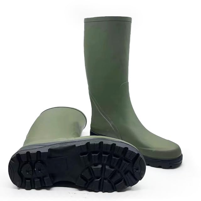 Rain Boots for Men with Lining | Waterproof |Mens Rubber Boots | Lightweight |Comfortable | Rain, Mud, Fishing, Hunting, Farming, Landscaping, Concrete