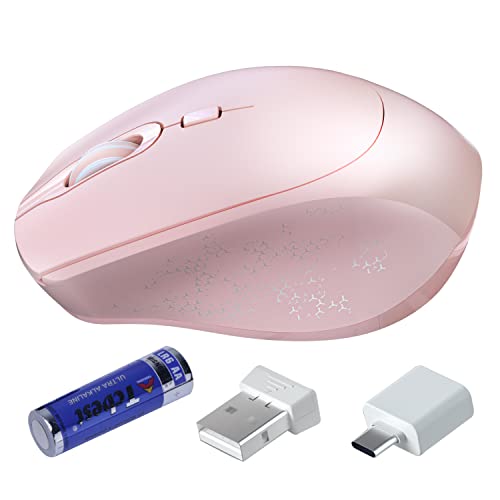 Ratones Inalambricos para Portatil Rosa Marca TopMate