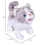 Simba 105893453 - Chichi Love Little Cat, läuft und wackelt mit dem Schwanz, Plüschkatze, mit Funktion, mit Sound, für Kinder ab 5 Jahren geeignet, 15 cm