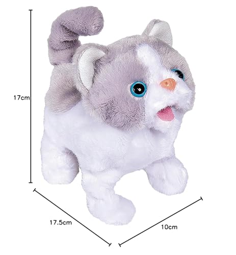 Simba 105893453 - Chichi Love Little Cat, läuft und wackelt mit dem Schwanz, Plüschkatze, mit Funktion, mit Sound, für Kinder ab 5 Jahren geeignet, 15 cm