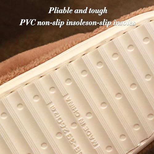 Bear Slippers Animal Cotton Slippers for Women Men, Memory Foam House Slippers Cute cartoon Pretty Warm Fluffy Slippers for Indoor Outdoor-Non Slip3