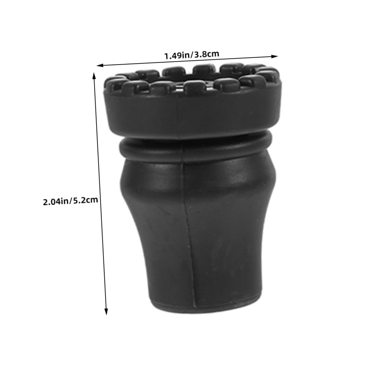KOMBIUDA 4pcs Trekking Pole Cover Walker Accessories Cane Replacement Tips Trekking Pole Tip Protectors Tips for Canes Thickened Pole Tip Covers Non-Slip Crutch Replacement Tip Black Rubber